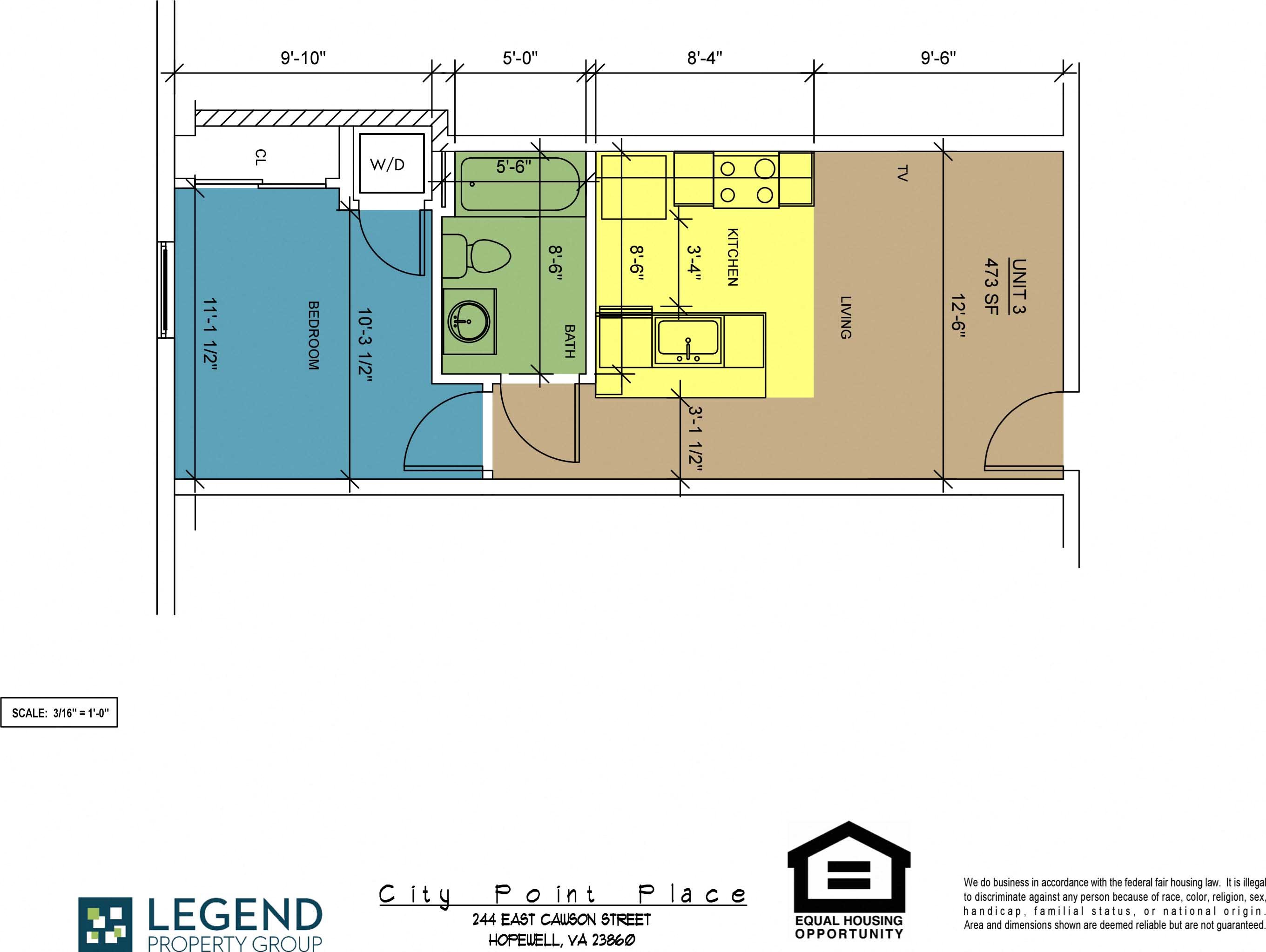Floorplan City Point Place Unit 3 Floorplan City Point Place Unit 3